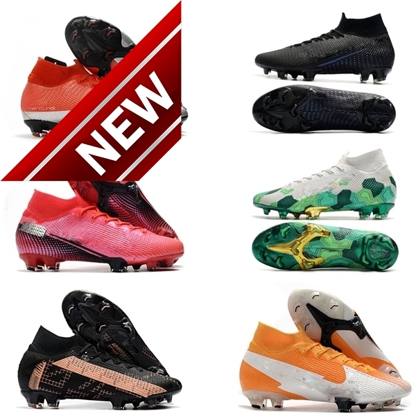

Mercurial Superfly VII 7 Elite 360 FG Soccer Shoes CR7 SE Flash Neymar Mens chaussure de foot Football Boots high ankle Cleats, Color9#