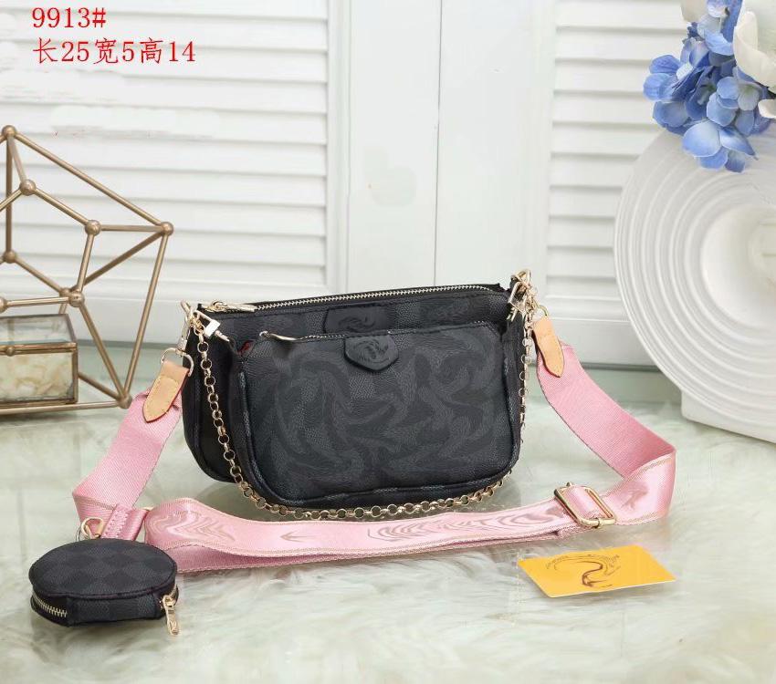 

2021 Top quality woman luxurys designers crossbody bags 3-piece set wallet backpack handbags purses card holder bag shoulder tote mini 25x5x