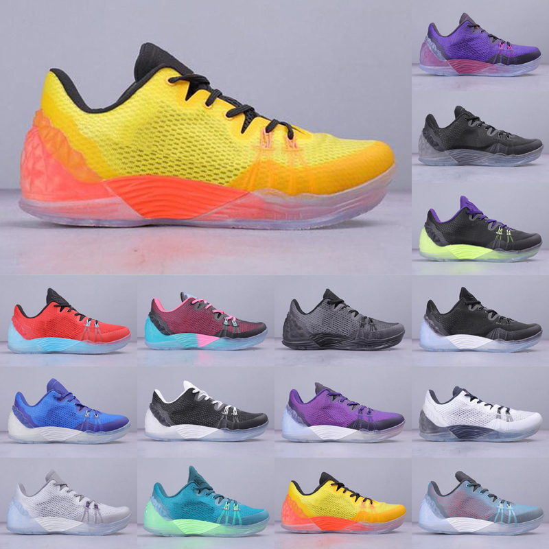 

Black Mamba 5 Hall of Fame Mamba Mentality Metallic Gold Field Purple sale 2020 New Men Basketball Shoes Wholesale US7-US12, White;red
