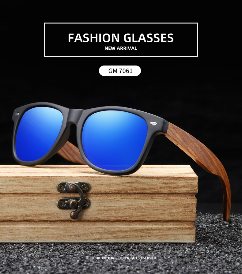 

Hot Vintage Woody Glasses Sunglasses for Men and Women X0125, White;black