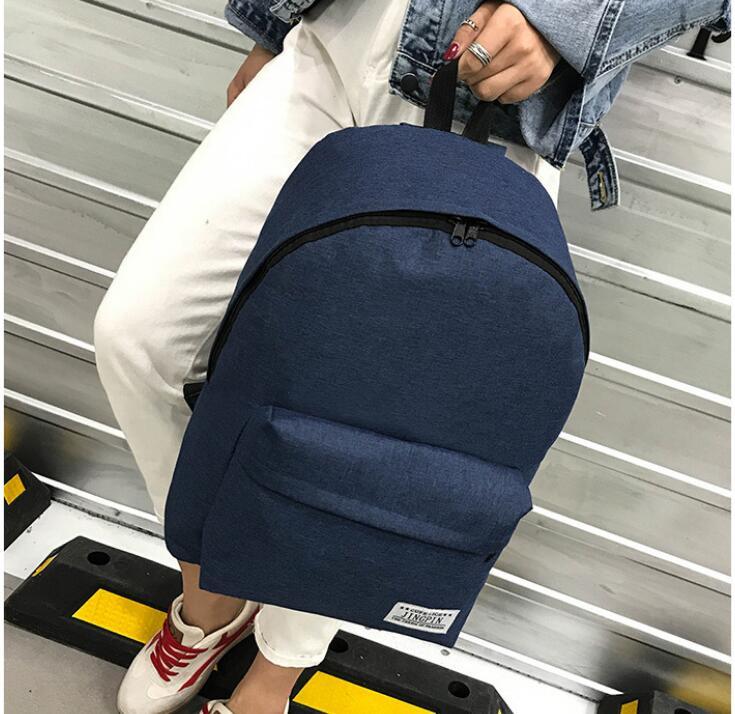 

2021 New Fashion Bookbag Cotton Backpack for Teenagers Girl College School Bag Student Backpack Mochila, Black