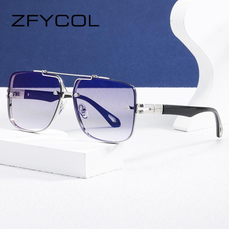 

Sunglasses ZFYCOL Fashion Steampunk Women Men 2022 Brand Design Retro Metal Goggles Uv400 Glasses Gothic Car Driving