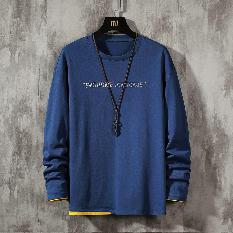 

Long Sleeves Mens Tshirts 2021 New Spring Autumn Clothes Man's Classic T-shirt Top Tees High Quality A5i9, Ds985 2