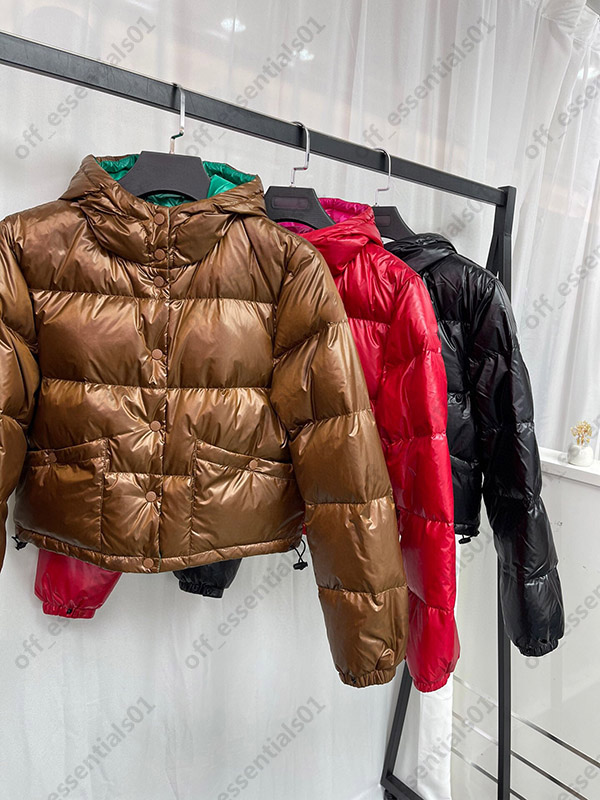 

Side arm logo short womens down jacket 2021 New France Luxury Brand jackets Size 1--4, Black