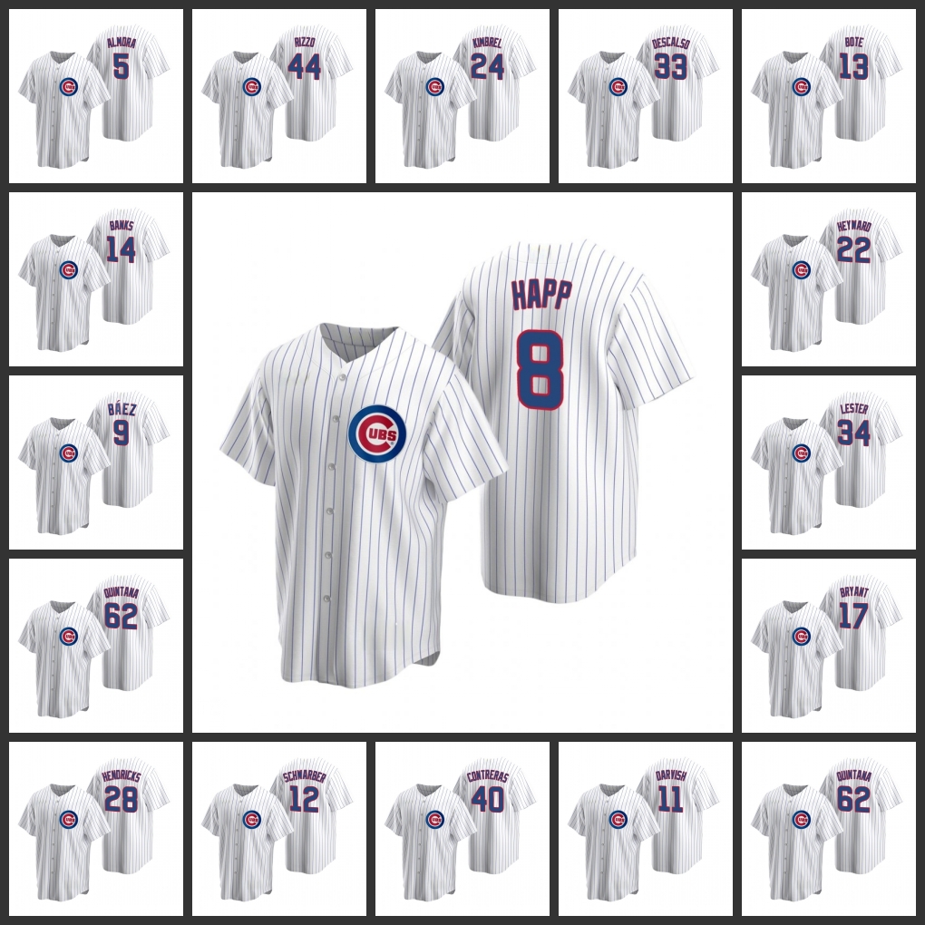 

Chicago Cubs Men David Bote Javier Baez Kyle Schwarber Willson Kyle Hendricks Contreras Replica Home Women Youth Jersey, Black