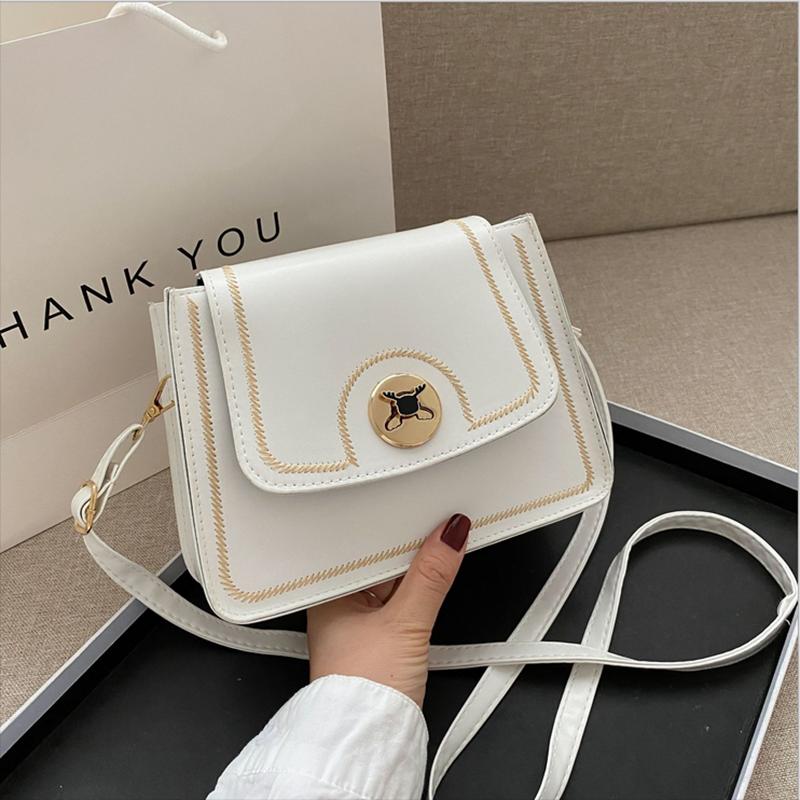 

High Quality Small Bag Women's Bag 2021 New Fashion and Simple Foreign Style Shoulder Korean Version Versatile Messenger, Black