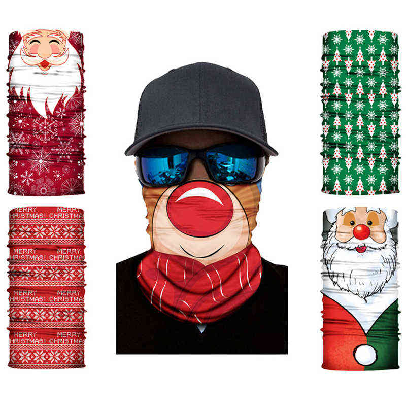 

Microfiber Hood Magic Headband Christmas Camping Headwear Winter Thermal Thicken scarf pipe hijab men's shawls Bandana Hairband Y1108