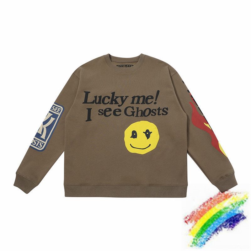 

2021 New Foam Printing Lucky Me i Sweatshirts Men Women 1:1 Top Camp Flog Gnaw Cpfm Xyz Kids See Ghosts Kanye West Hoodies T4p0
