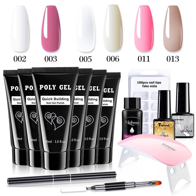

Nail Art Kits Acrylic Gel Poly With Mini Dryer Kit Extension Glitter Polish Enhancement Manicure Set