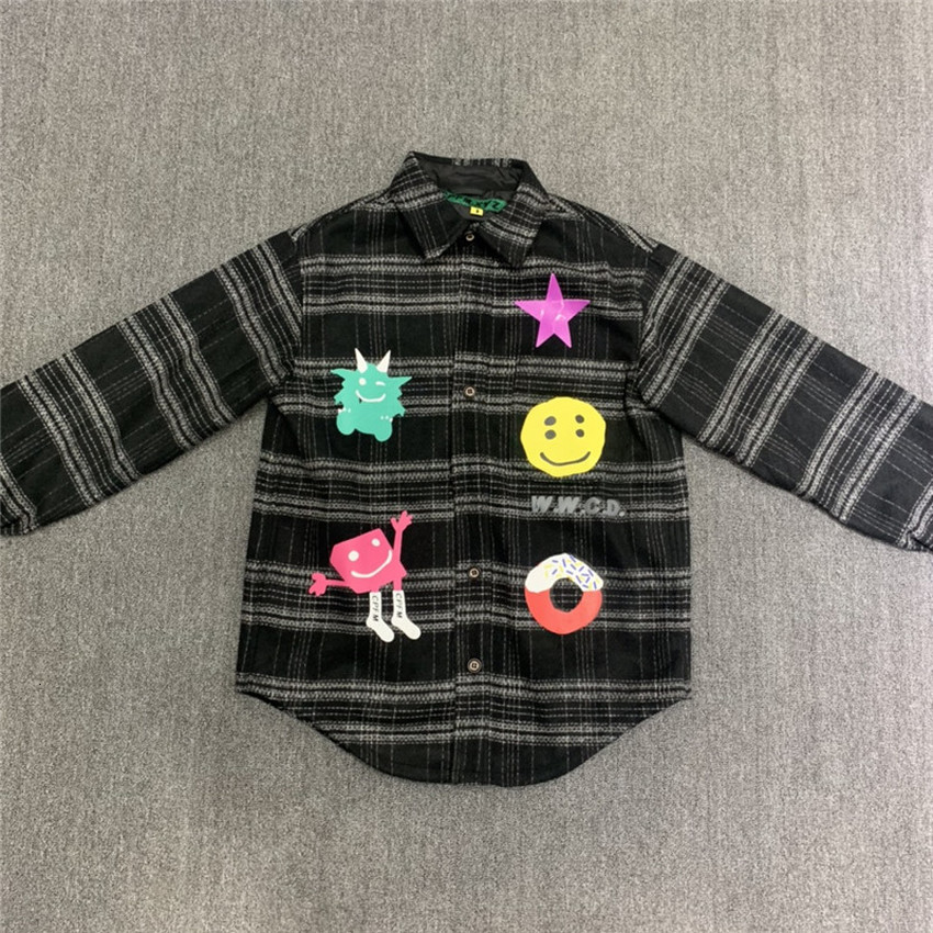 

2021 New Foaming Printing Human Made Cpfm.xyz Flannel Jacket Hoodies Men Women Woolen Shirt Wool Jersey Coats Pullover 11ww