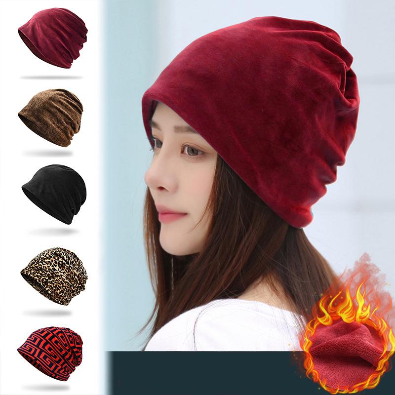 

Berets Men Women Hat Velvet Winter Warm Slouch Beanie Ski Hop Hip Cap Black Skullcap Cold-Proof Neck Windproof Variety Hedging, K-14