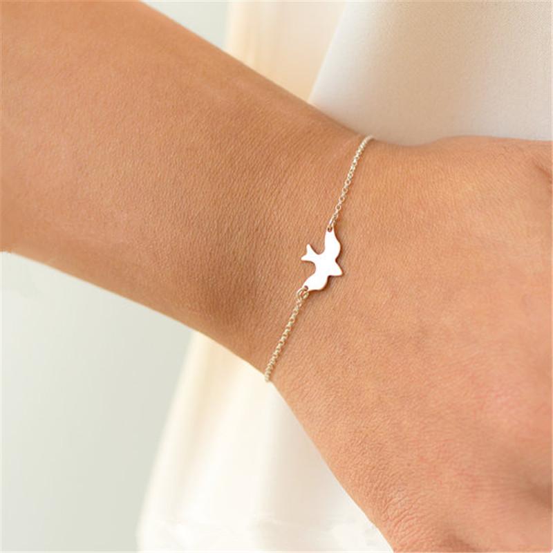 

Link, Chain Tiny Peace Dove Bracelet Soar Flying Birds Little Cute Swallow Baby Bird Bracelets Delicate For Women