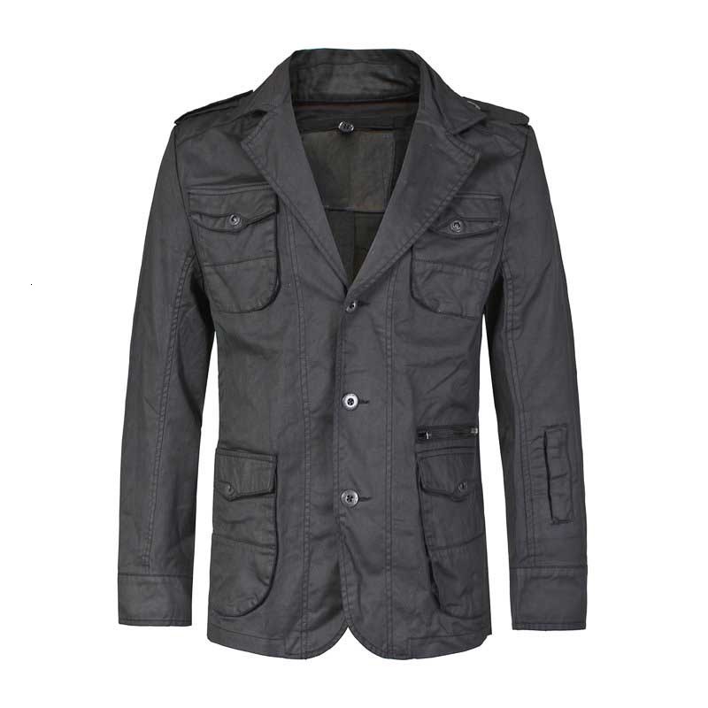 

2021 New Casual Fashion Decorate v Single Spring Male Costumes Blazer Jacket From Vintage 2era, Dark grey