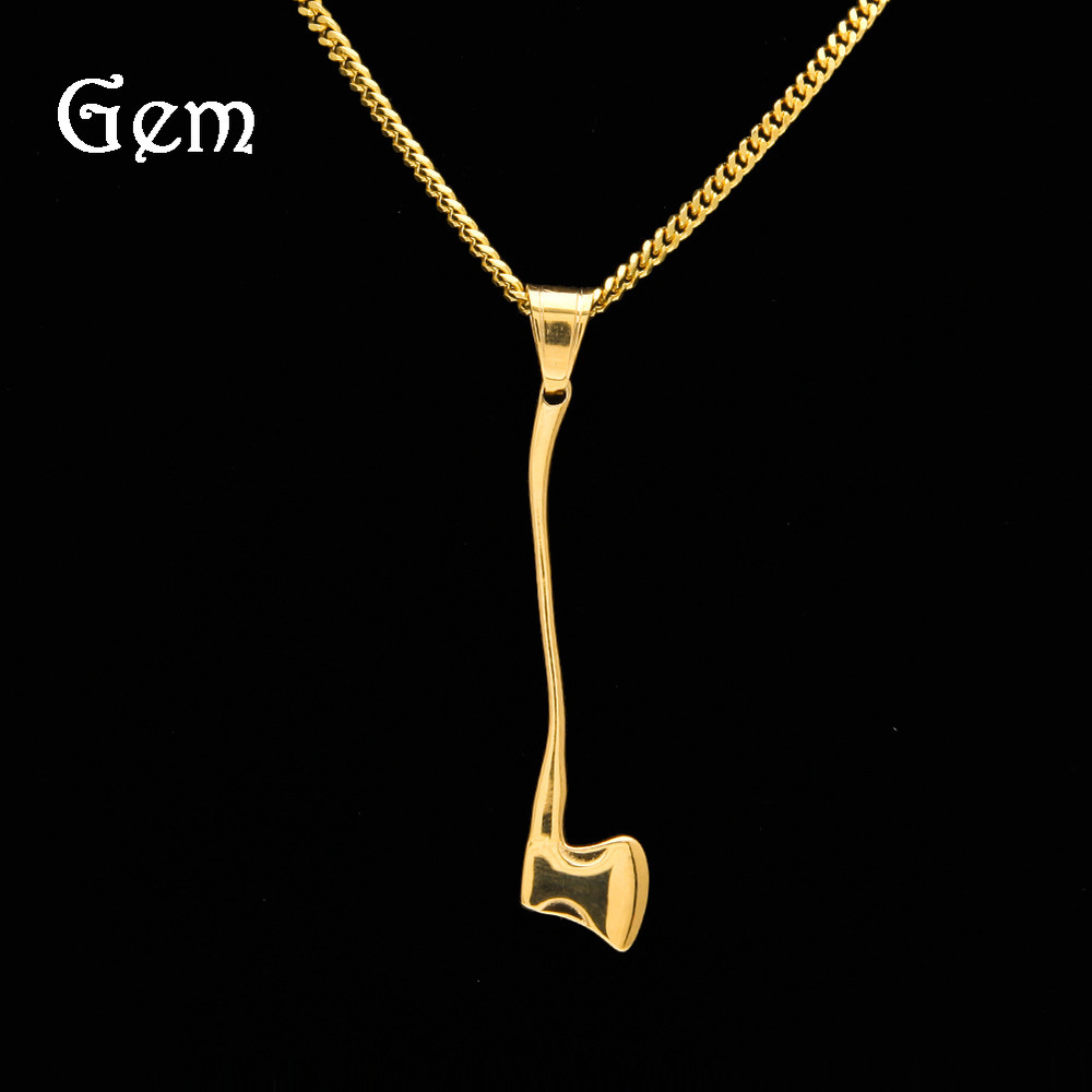 

Gu Meng Chao brand jewelry personalized axe pendant Cuba necklace fashion new hip hop jewelry