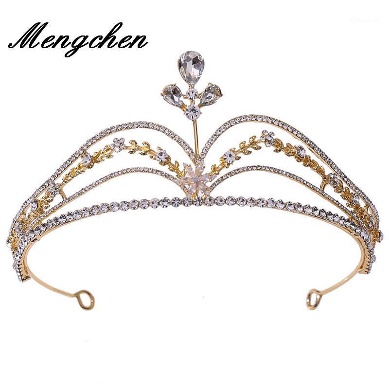 

Hair Clips & Barrettes Baroque Handmae Luxcy Crystal Hollowout Flower Bridal Tiaras Crown Rhinestone Pageant Diadem Bride Wedding Accessorie, Golden;silver