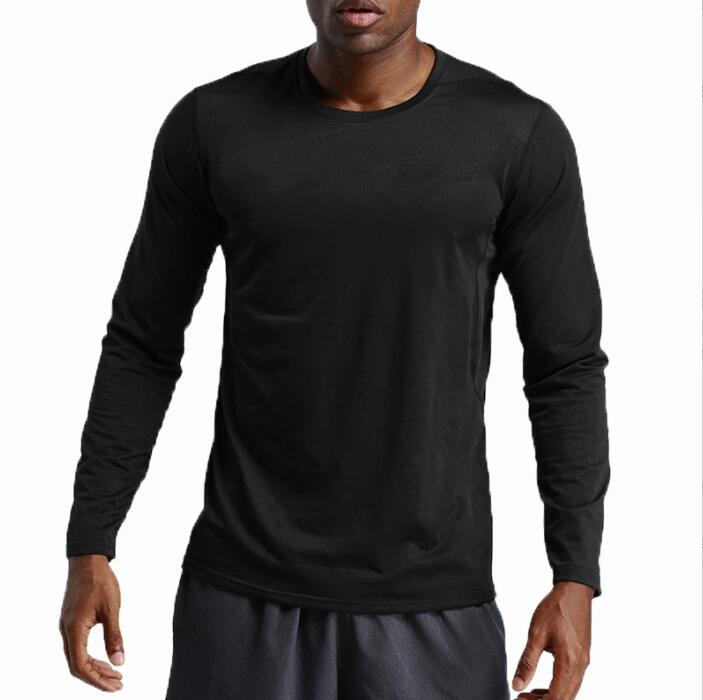 

Mens Outdoor Pro T Shirts Sports Sweat Fitness Running Tight Base Layer Elastic Quick-drying Tees Long-Sleeve Jogger Basketball Gym Training t-Shirt, White