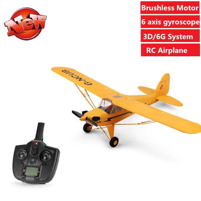 

Professional Brushless Motor RC Glider 3D/6G Mode 650mm Wingspan EPP RC Airplane Remote Control Fixed Wing RC Quadcopter gifts, Yellow