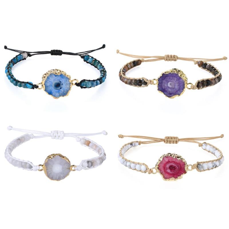 

Charm Bracelets KELITCH Natural Stone Beaded Bracelet Fashion Colorful Wrist Decoration Female Jewelry 2021 For Women Bulk