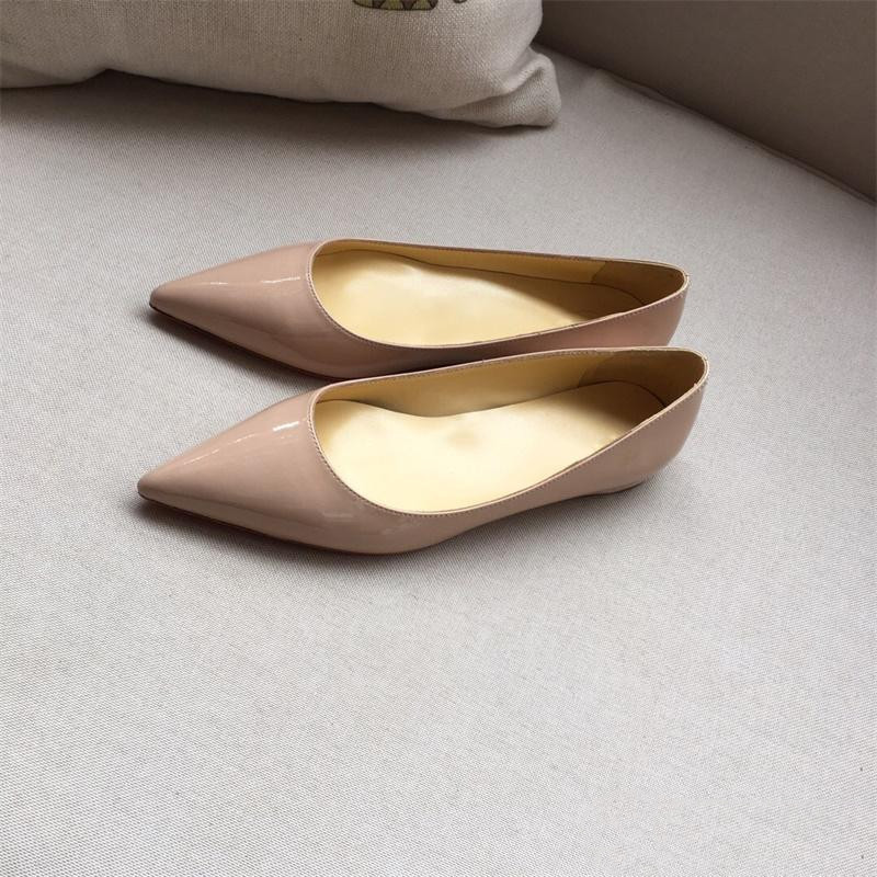 

Designer Brand Women High Heels Shoes Red Bottom Real Leather Shoes Patent Leather Pointed Toes Pumps 10 cm Wedding Party shoes SZ 35-40, Black