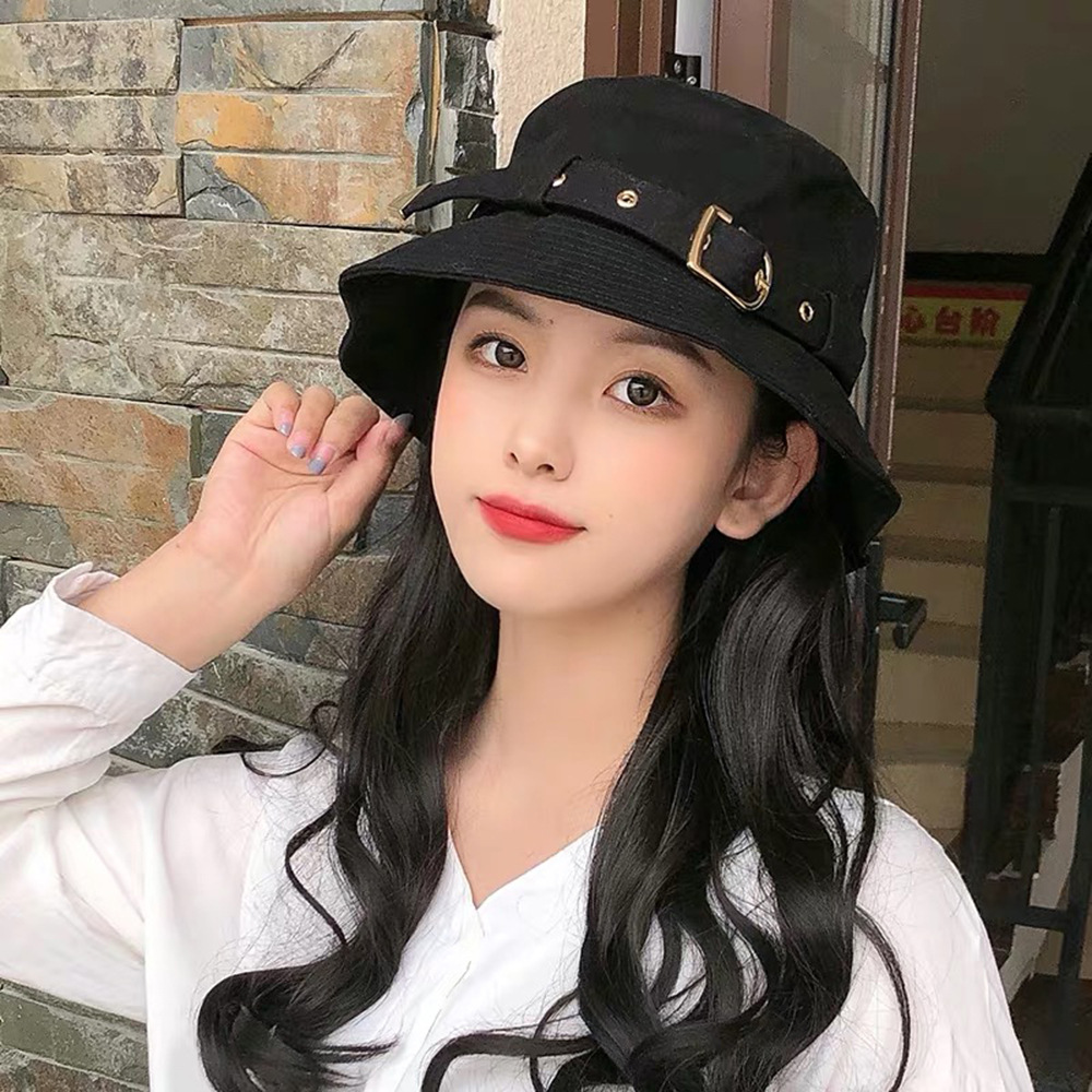 

21/22 Spring and summer Cap Bucket Hat Fashion leisure Men temperament Women Fitted Hats High-end Quality Straw Sun Caps, Black