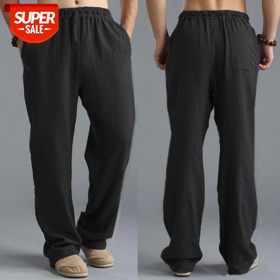 

Mens Yoga Pants Elastic Waistband Fitness Training Joggers Pants Solid Color Wide Leg Casual Men Drawstring Loose Trousers #Gn2z, Black
