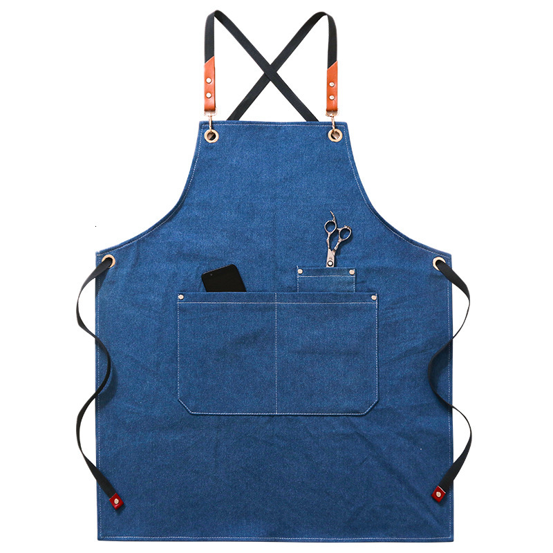 

Printing Denim Milk Work Tea Cafe Men's and Women's Kitchen Dining Apron