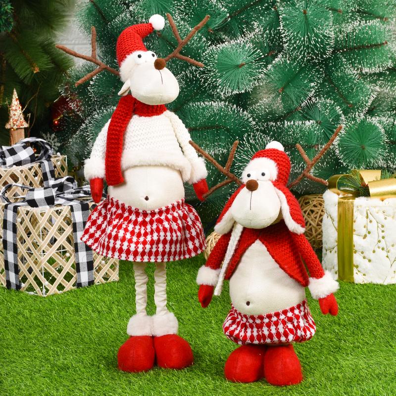 

Christmas Decorations Dolls Tree Decor Year 2022 Ornament Reindeer Snowman Santa Claus Standing Doll Decoration Merry Christma Navidad