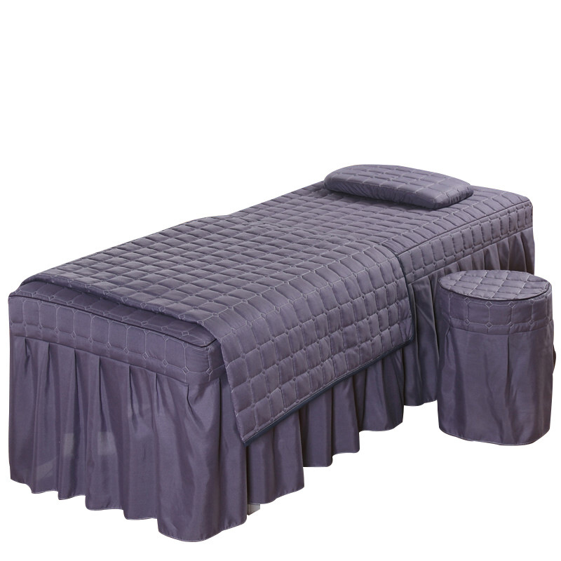 

4pcs High Quality Plaid Beauty Salon Bedding Sets Massage Spa Bed Linens Sheets Bedspread Pillowcase Duvet Cover Set C0223