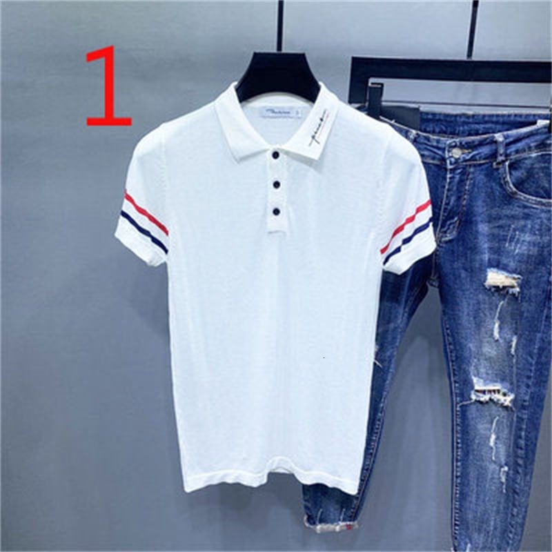 

2021 New Round Neck T-shirt Tide Brand Summer Short-sleeved Cotton Shirt Half-sleeved Handsome t Tu8q