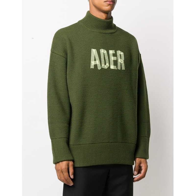 

2021 20fw New Ader Men Women Quality Letter High Collar Sweater Sweatshirts Lpr6, Green