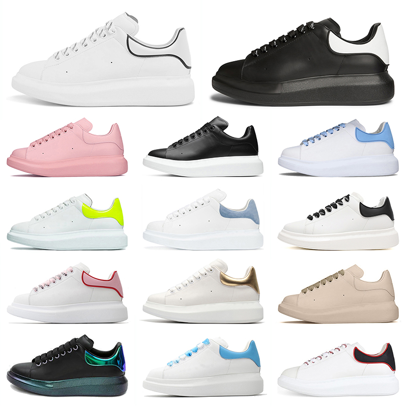 

2022 New Alexanders Casual Shoes Espadrille MC Lace Up Flat Sole Oversized Black White Pink Blue Yellow Leather Suede Platform Designer For