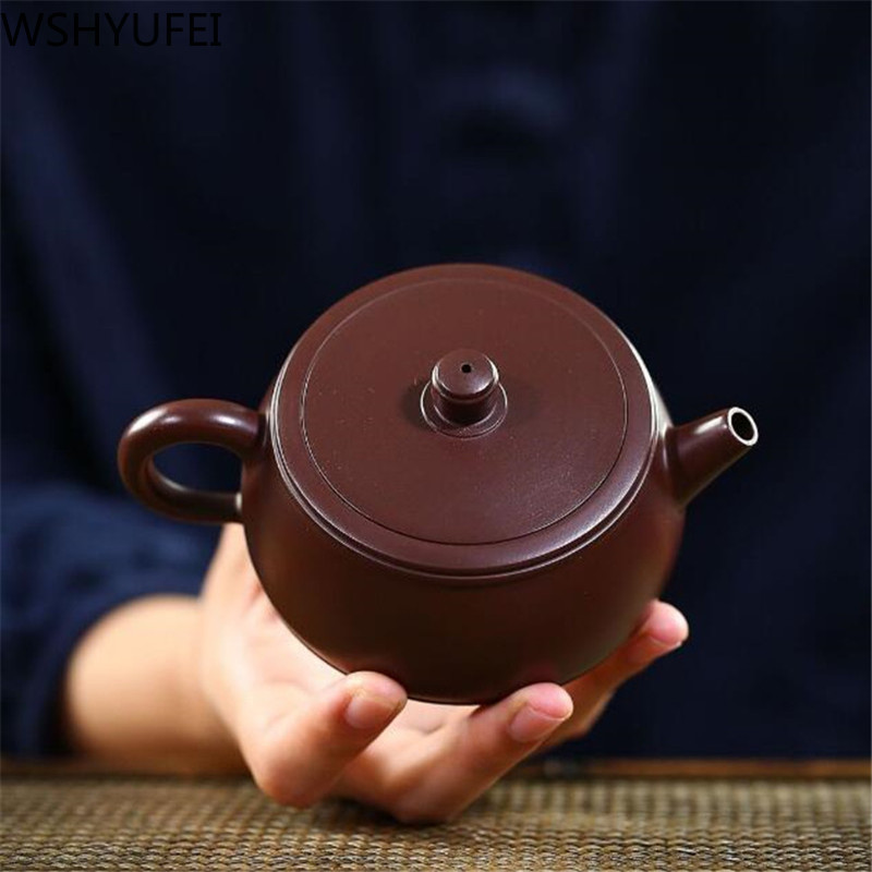 

new Teapot purple clay tea pot Handmade kettle Tie Guanyin zisha Tea set Raw ore Purple mud teaware Customized gifts 210ml