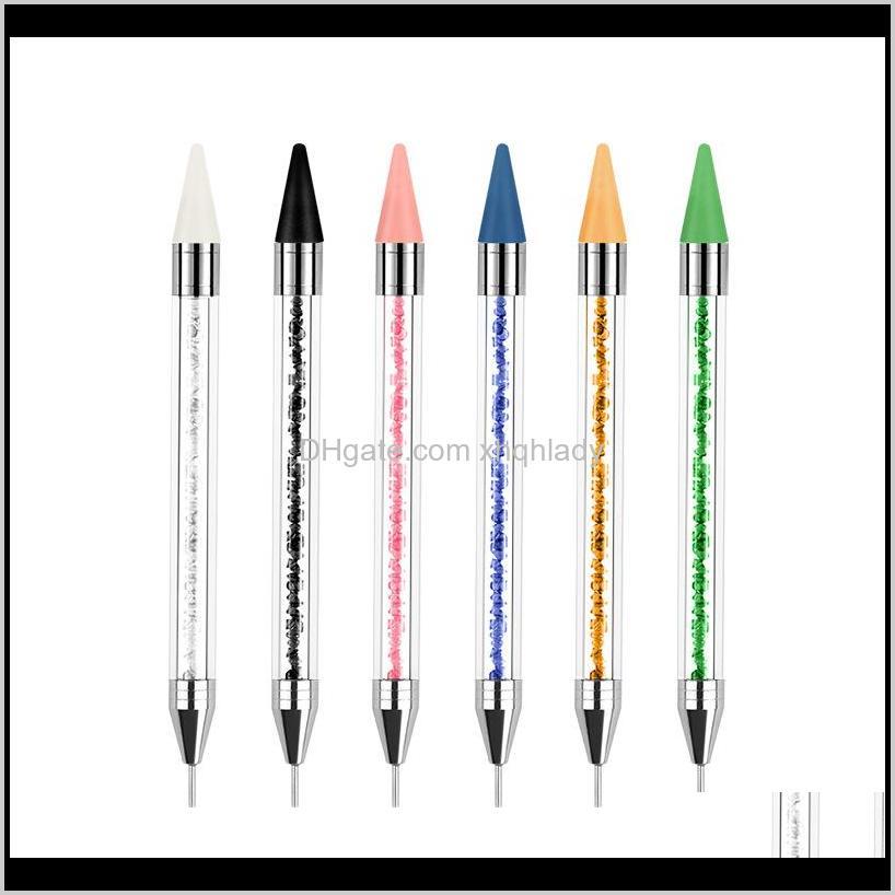 

Tamax 1Pc Dualended Dotting Pen Crystal Beads Handle Rhinestone Studs Picker Wax Pencil Manicure Glitter Powder Nail Art Tools To0Gd Qgsay, Silver