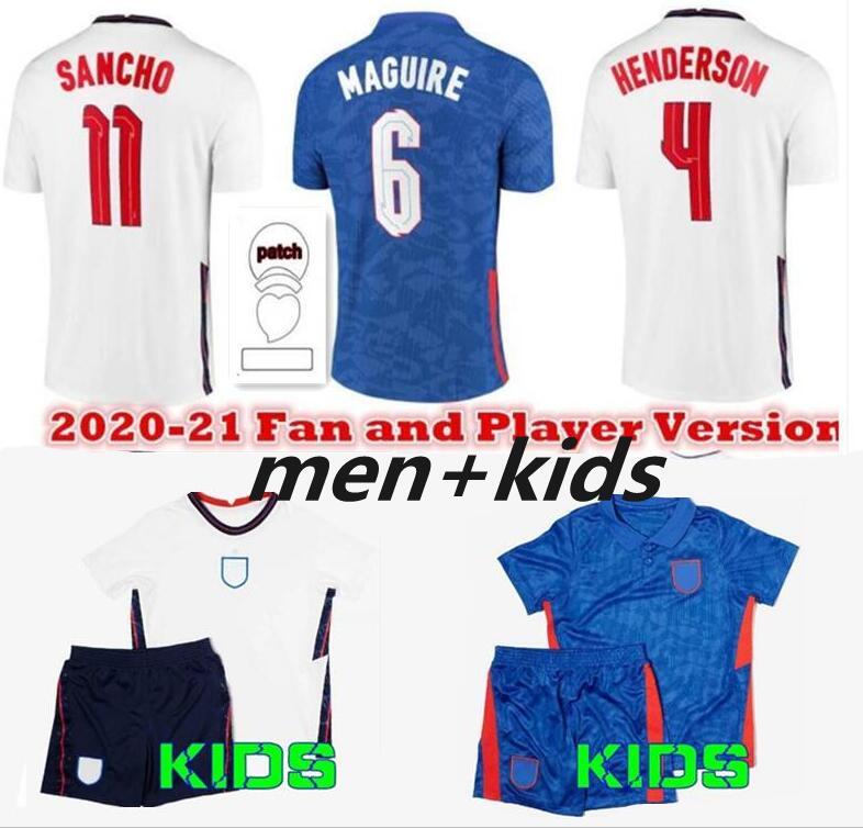 

2020 Soccer Jersey 2021 KANE STERLING VARDY RASHFORD DELE 20 21 SANCHO ABRAHAM Football Shirt men + Kids kit uniforms, Black;yellow