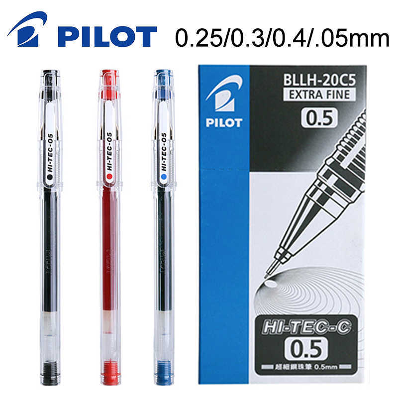 

12pcs PILOT Gel Pen BLLH-20C3 / BLLH-20C4 / BLLH-20C5 Signature Gel Pen HI-TEC Refill Needle Tube Student Financial Office Use 210705, Black