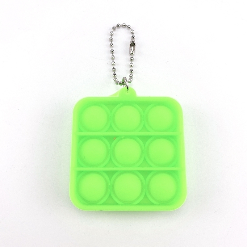 

Sensory Fidget Toy Simple Dimple Key Ring Pop Push Bubble Keychain Squeeze Finger Fun Bubble Game Squishy Stress Reliever ZZC5580
