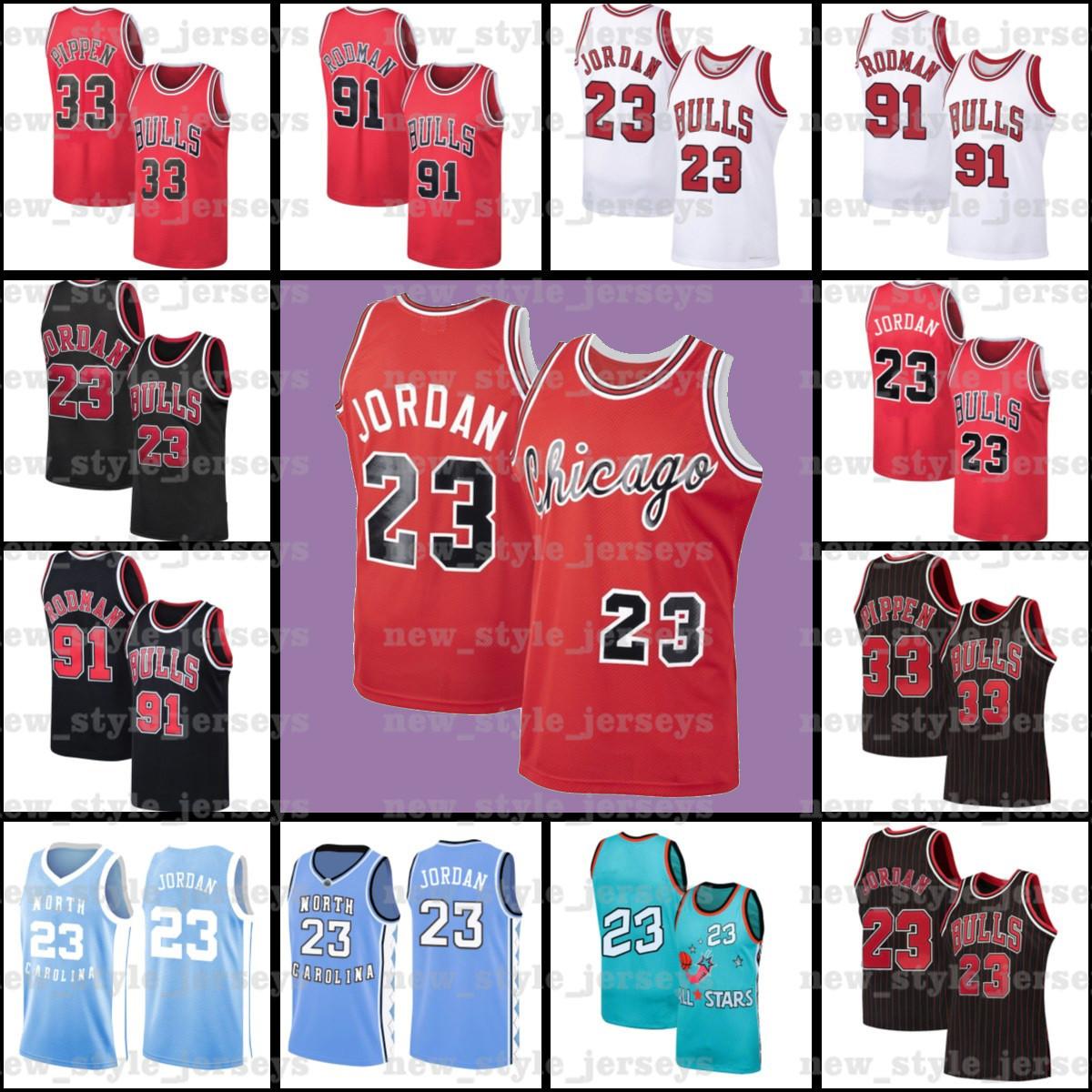

Michael Kid Jordon Chicago Bulls Jersey 91 Dennis Scottie Rodman 33 Pippen NCAA q1 Mitchell Ness Hardwood Basketball Jerseys, Black;red