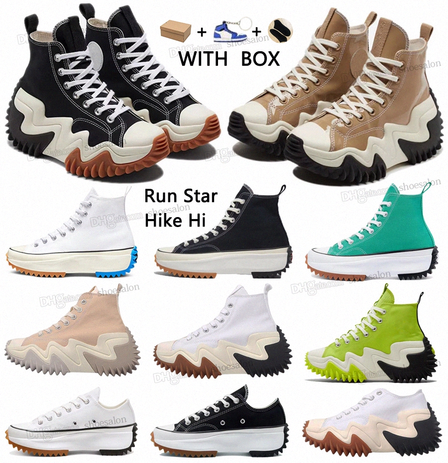

With box 2021 womens Run Hike Star Hi Motion Women Casual Shoes British clothing brand joint Jagged Orange Black Motion white High top Classic Thick bottom Canva c3N6#