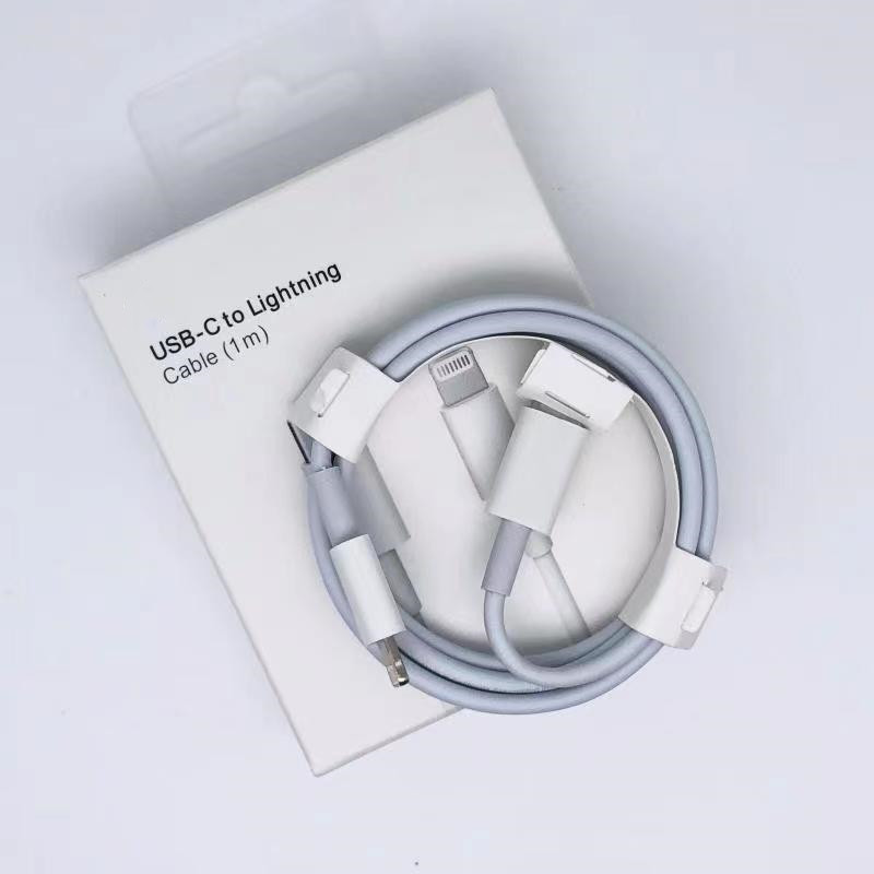 

1m 3ft iphone 13 lightning TO USB-C APPLE cables data usb FAST Charging cables 8PIN With original retail package box, White