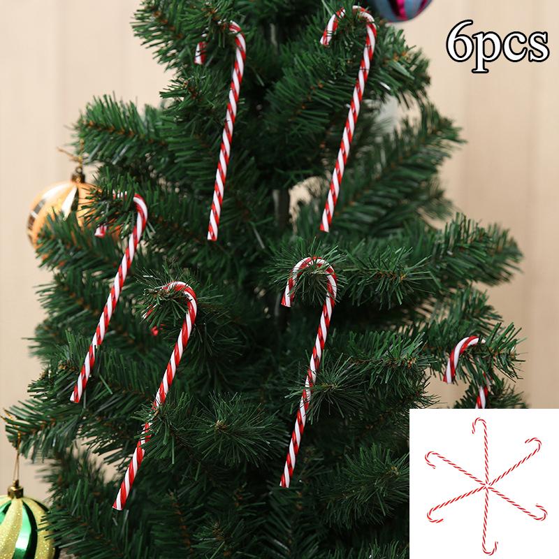 

Christmas Decorations Xmas Happy 6Pcs/Pack Candy Cane Year Party 15cm Length Tree Pendant