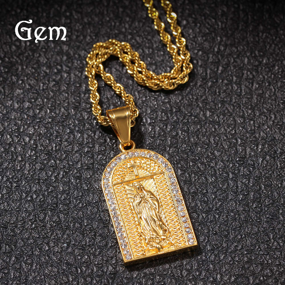 

Hip hop stainless steel Notre Dame Cross Pendant church Notre Dame pendant trend jewelry
