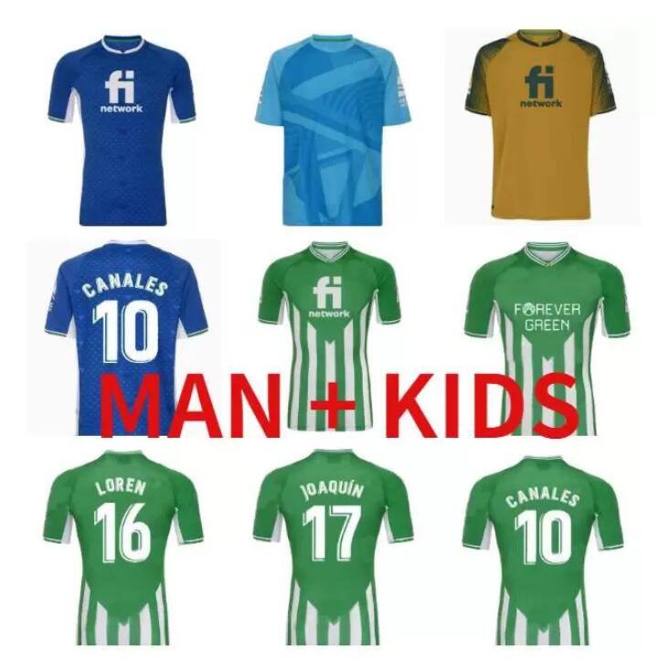 

Man kids kit 21/22 REAL Betis Home soccer Jerseys 2021 2022 CANALES JOAQUIN FEKIR C.TELLO JUANMI Maillots Foot Shirt LOREN A.GUARDADO BARTRA, 21/22 kids size