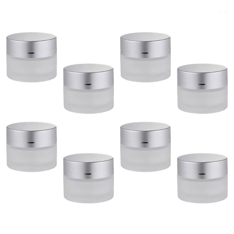 

Storage Bottles & Jars 8Pcs Small Frosted Glass Cosmetics Cream Box Container 5g