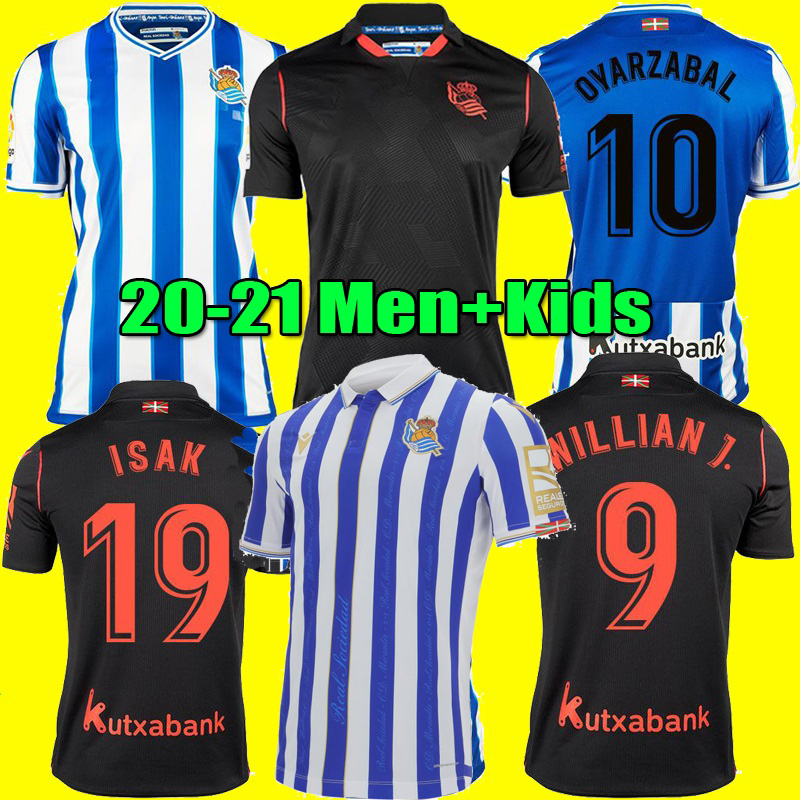 

20 21 Real Sociedad Copa Del Rey Final soccer jerseys 2020 2021 OYARZABAL WILLIAN J. man kids kit camisetas de futbol football shirts, Grey