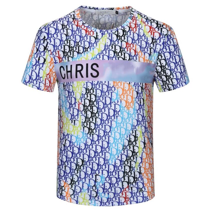 

Dark department men's summer new trend short sleeve T shirt men's European and American version loose hip-hop devil print half sleeve AA18, White;black