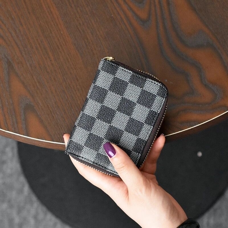 

Women Fashion Wallets Purses Credit Card Holder Pocket Zipper Slot Purse Tote Pouch Designer Handbag Ladies Mini Wallet Bag G31602, White