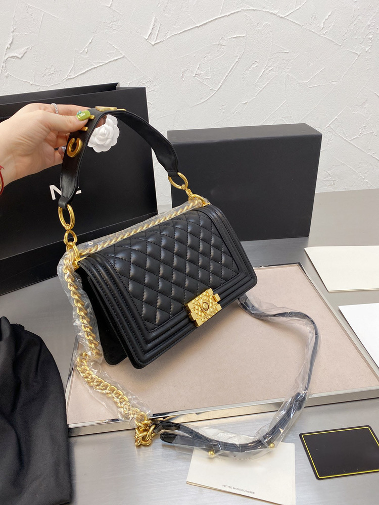 

New shoulder bags 2021 Women handbag Crossbody bag brands designer handbags high quality flower printing bag purse 26cm1, Black