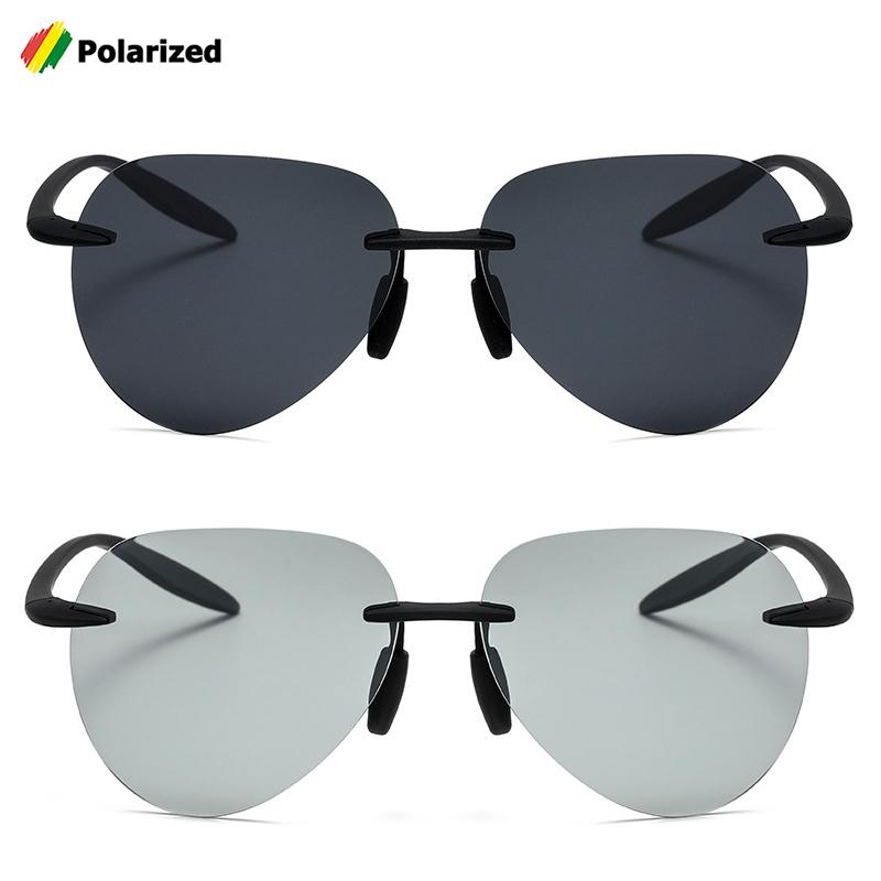 

Sunglasses JackJad 2021 Fashion Sport TR90 Rimless Frame Style Polarized Men Pilot Vintage Retro Brand Design Sun Glasses 3028