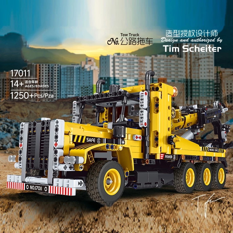 The MOC-43434 High-way Tow Truck Model Building Block MOULD KING 17011 High-Tech Car Brick Children Education Christmas Birthday Gifts For Kids-image-728330420