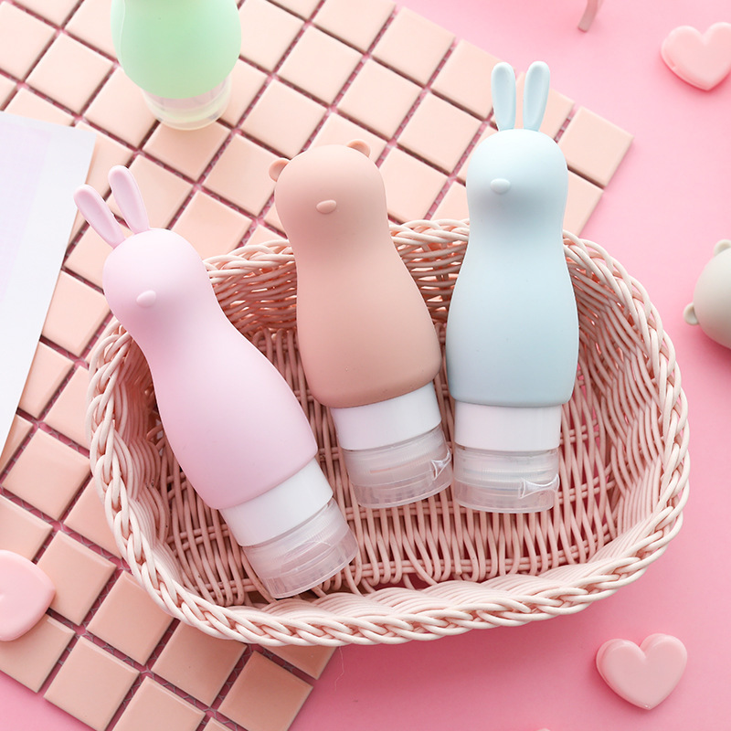 

Fashion 90ml Rubber Silicone Bath Gel Bottles Refillable Empty Bottle of Shampoo Body Lotion Soap Sanitizer for Travel